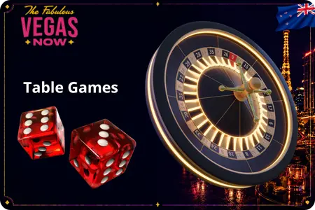 Vegas Now Casino table game section
